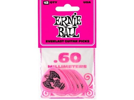 Palhetas Everlast 12 Unidades 0,60mm EB9179 Ernie Ball Cheap