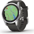 Relógio Desportivo Garmin Fénix 7S Pro Solar - Prateado | Grafite For Cheap