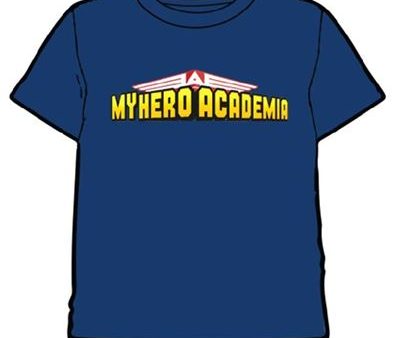 T-Shirt My Hero Academy Logo - Azul Tamanho M - Comic Studio Discount