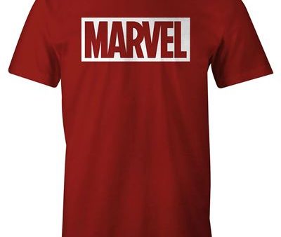 T-Shirt Marvel Logo - Vermelho Tamanho XL - Cotton Division Fashion