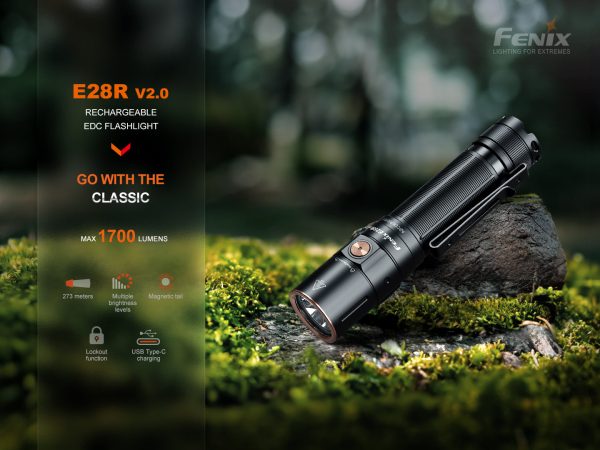 Fenix E28R V2 Rechargeable EDC Flashlight Fashion