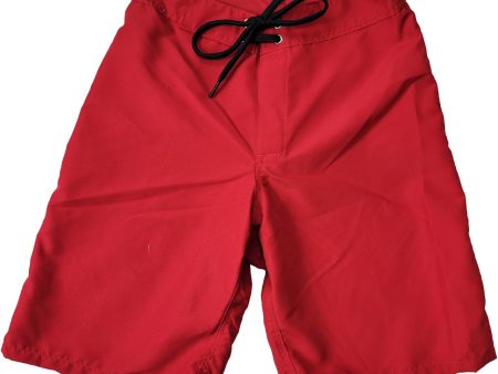 Boys Junior Guard Tide Surf Board Shorts-Red (Size 20-24) For Cheap