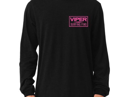 Viper Swimfins Pink Logo Long Sleeve T-Shirt - Black Pink on Sale