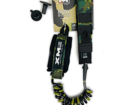 XM Surf More Adventure Pocket Bodyboard Coiled Bicep Leash - Camo Hot on Sale