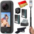 Insta360 X3 - Waterproof 360 Action Camera Bundle Includes Extra 2 Batteries, Charger, Invisible Selfie Stick, Lens Cap & Memory Card Online