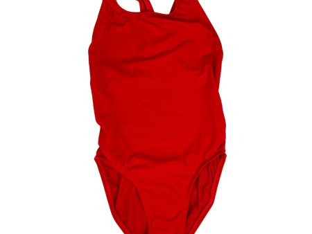 Junior Guard 1-Piece WIDE Strap Swimsuit Red (READ SIZING) For Cheap