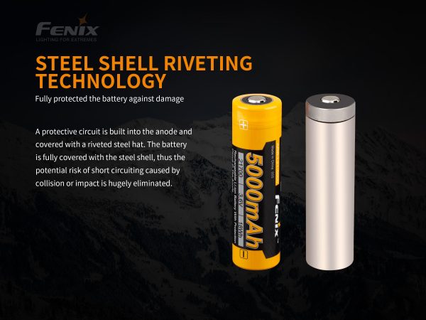 Fenix 21700 Rechargeable Li-ion Battery -  5000 mAh - V2 Supply