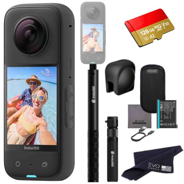 Insta360 X3 camera bundle with Bullet time, Lens Cap & SD card For Cheap