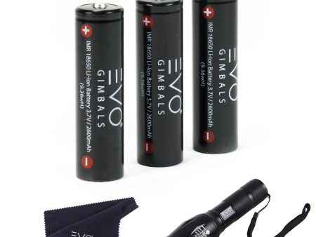 EVO Gimbals Li-Ion Batteries 2600mAh IMR-18650 HC (3 Pack) For Discount