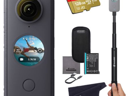 Insta360 ONE X2 Bundle with 128GB Memory Card & Invisible Selfie Stick Hot on Sale