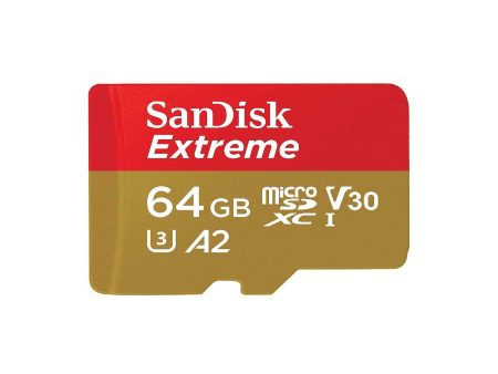 SanDisk 64GB Extreme microSDXC UHS-I Memory Card with Adapter Online