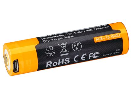 Fenix ARB-L18-3500U USB Rechargeable Li-ion 18650 Battery For Discount