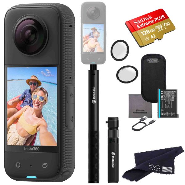 Insta360 X3 camera bundle with Bullet time, Lens guard & SD card For Sale