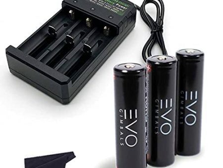 EVO Gimbals 2600mAh 3 Pack Rechargeable Batteries & Li-ION Charger Set Fashion